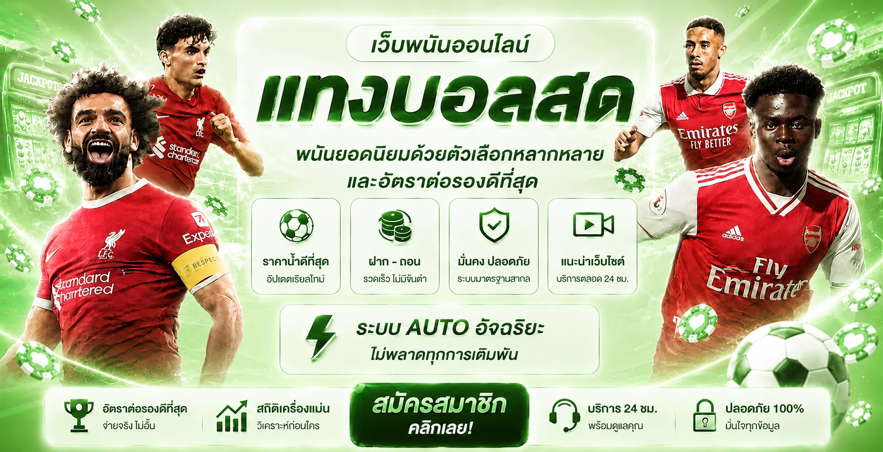 แบนเนอร์ข้อมูลกีฬาและคืนค่าคอมมิชชั่น UFA3333